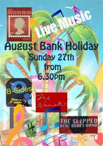 Whats On August 2023 - he Queens Head Pub Sheet Petersfield Hampshire - Pubs Near Petersfield - Takeaway Pizza - Pizzas - Cask Ales & Excellent Food