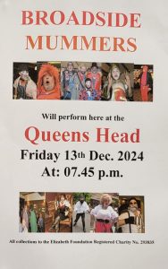 Broadside Mummers - The Queens Head Pub Sheet Petersfield Hampshire - Pubs Near Petersfield - Takeaway Pizza - Pizzas - Cask Ales & Excellent Food