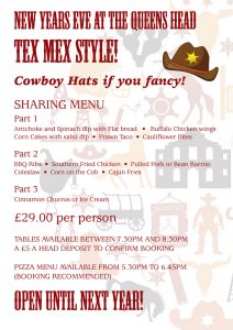 New Years Eve - The Queens Head Pub Sheet Petersfield Hampshire - Pubs Near Petersfield - Takeaway Pizza - Pizzas - Cask Ales & Excellent Food