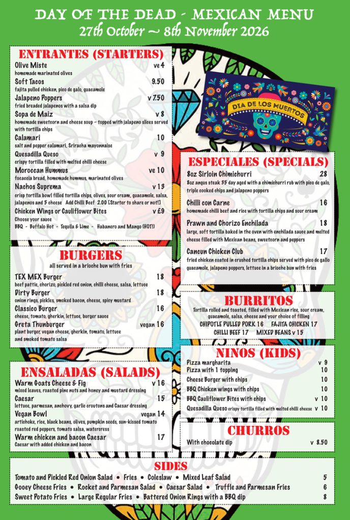 Day Of The Dead 2026 - The Queens Head Pub Sheet Petersfield Hampshire - Pubs Near Petersfield - Takeaway Pizza - Pizzas - Cask Ales & Excellent Food